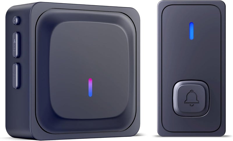 BN-LINK Wireless Doorbell, Waterproof Door Bell Easy Installation, 1000Ft Range, Adjustable Volume& 58 Chimes, LED Flash, Perfect for Homes, Offices, Classroom, Apartments (Black) - Image 1
